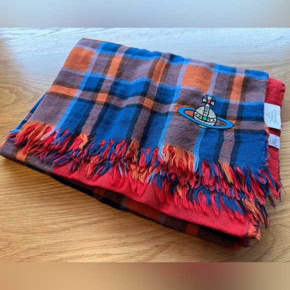Vivienne Westwood scarf muffler shawl large ORB logo Japan Exclusive - Picture 7 of 16